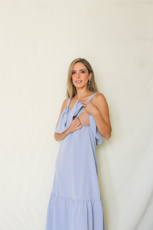 Vestido de lactancia, Mitzi azul polvo
