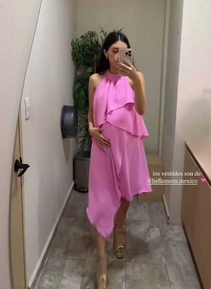 Vestido de maternidad y lactancia Ariel, rosa gum M