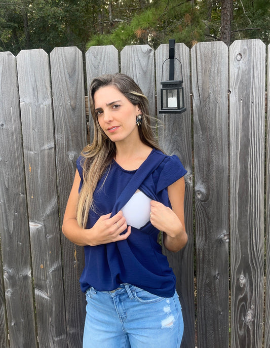 Blusa lactancia Andy, Azul Marina M