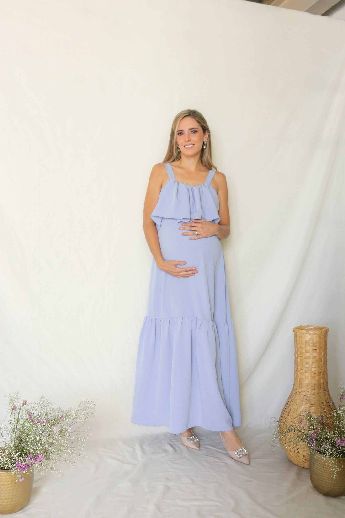 Vestido de lactancia, Mitzi azul polvo