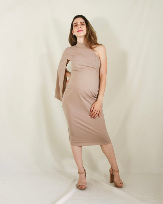 Vestido de maternidad Carola, beige
