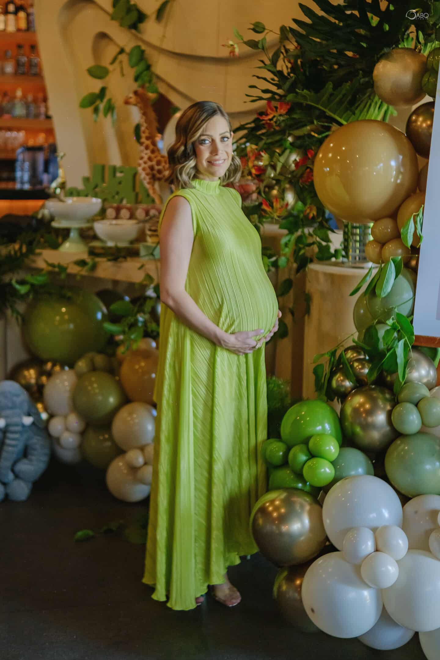 Vestido de Maternidad Sonia, Verde Limón CH,M.G.XG