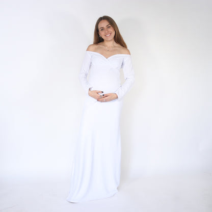 Vestido de maternidad sesión, Ritta blanco M