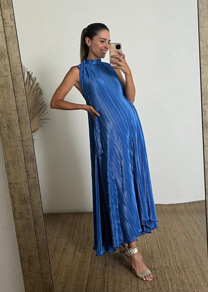 Vestido de Maternidad Sonia, Azul Rayas M