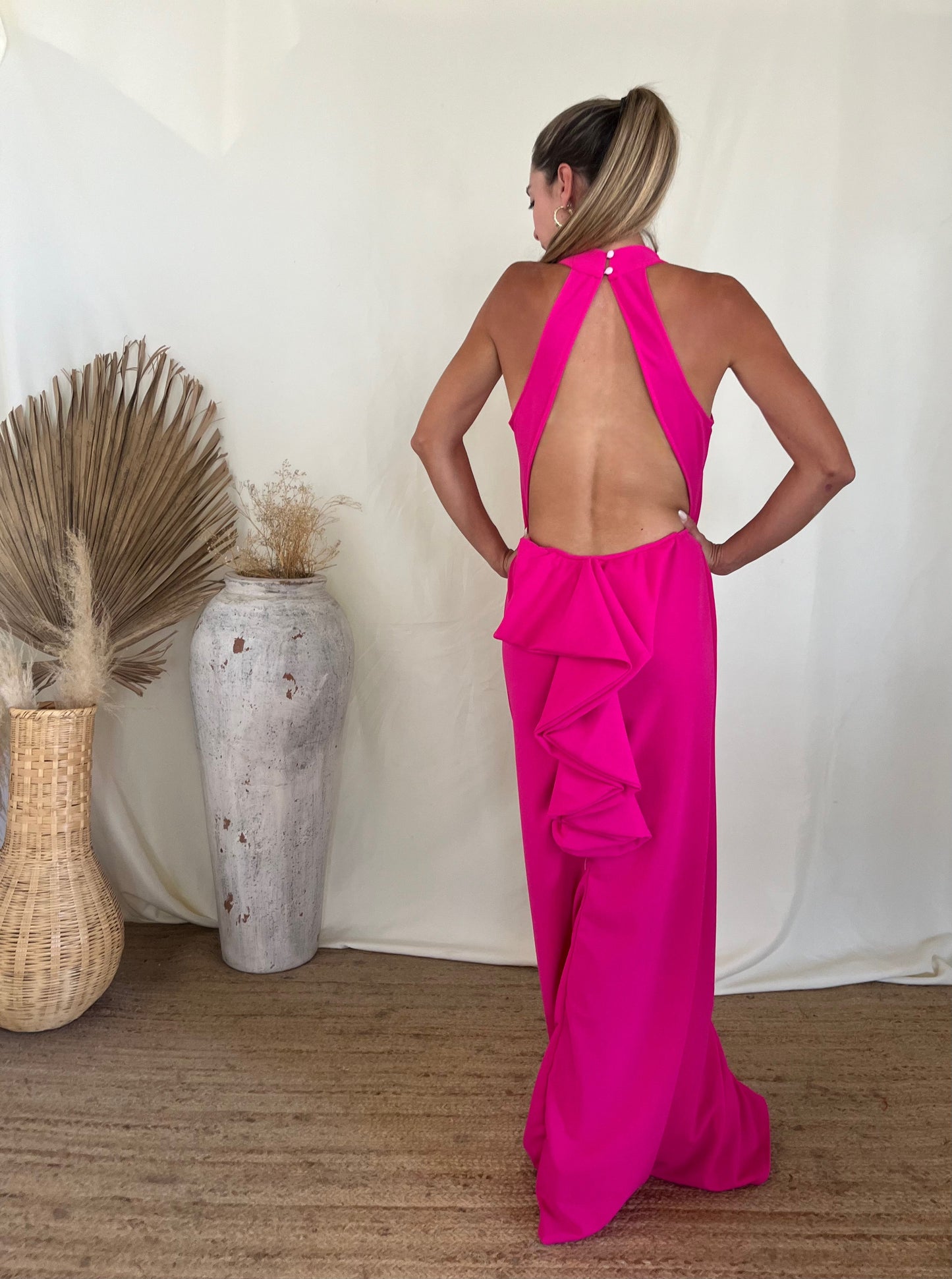 Vestido Eugenia, rosa Barbie