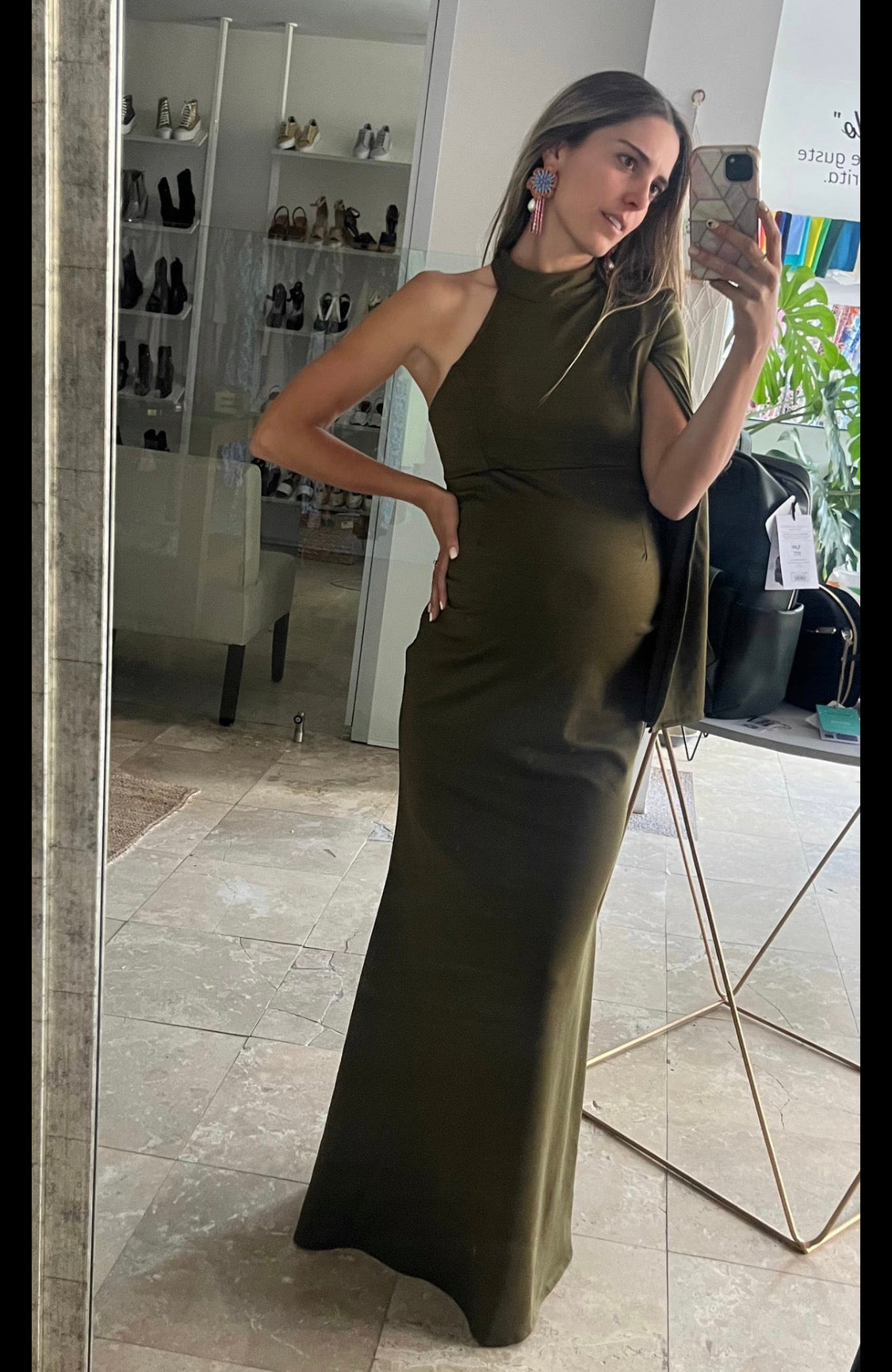 Vestido de maternidad , Carola Verde Olivo CH, M