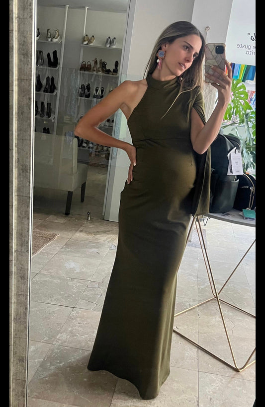 Vestido de maternidad , Carola Verde Olivo CH, M
