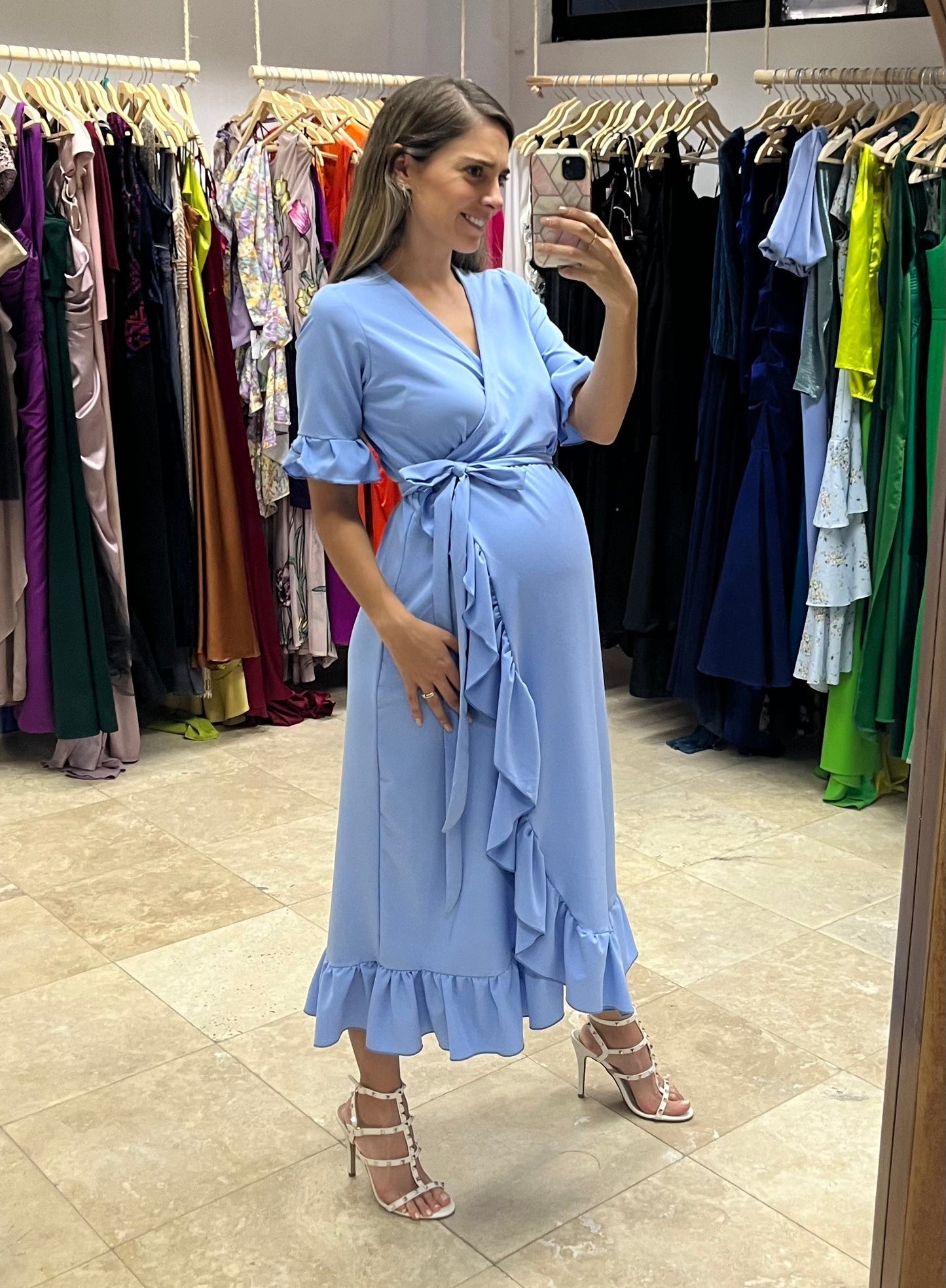 Vestido de Maternidad, Ursula Azul Madrid M, XG