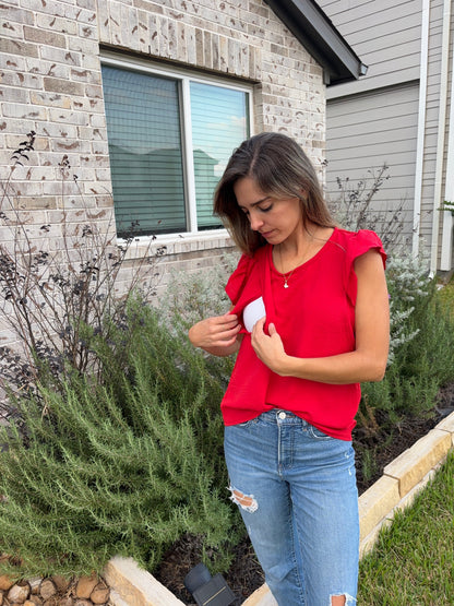 Blusa de lactancia, Andy roja