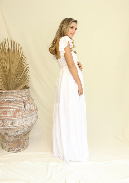 Vestido de Maternidad, Dalia blanco