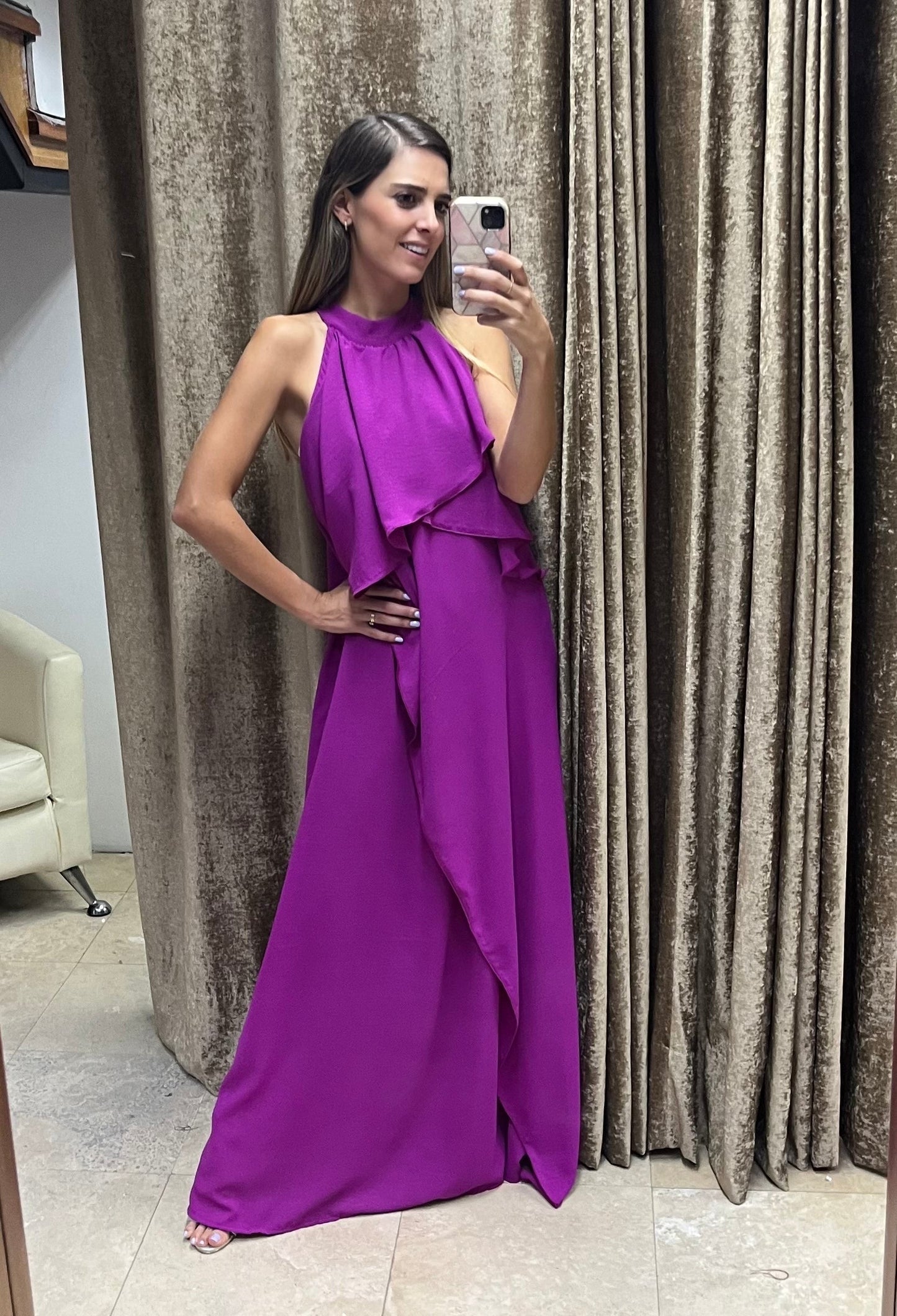 Vestido Ariel de maternidad y lactancia color mulberry CH, XG