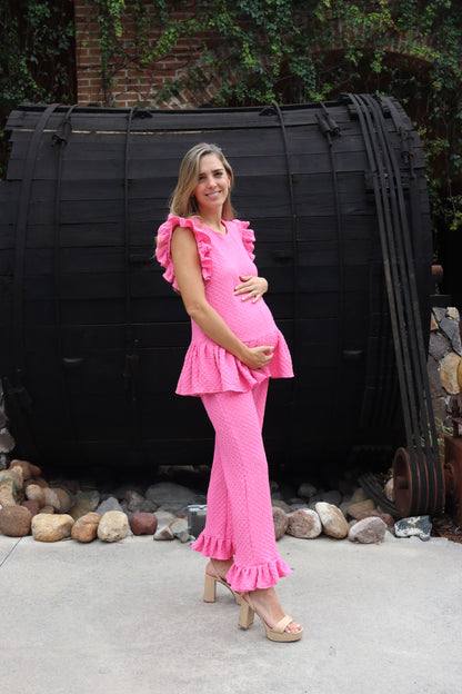 Conjunto de maternidad Imelda Rosa Kirbi Corrugado
