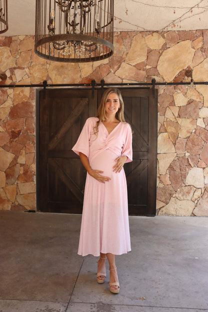 Vestido de maternidad Alicia Rosa Spandex Metalica