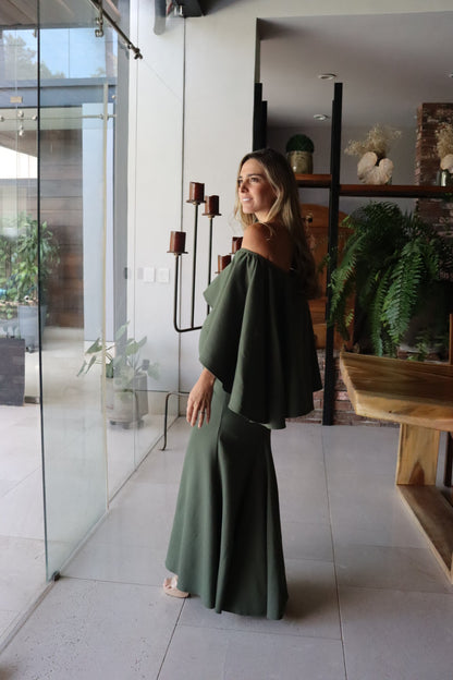 Vestido de maternidad Amparo Verde Olivo Ponti Roma