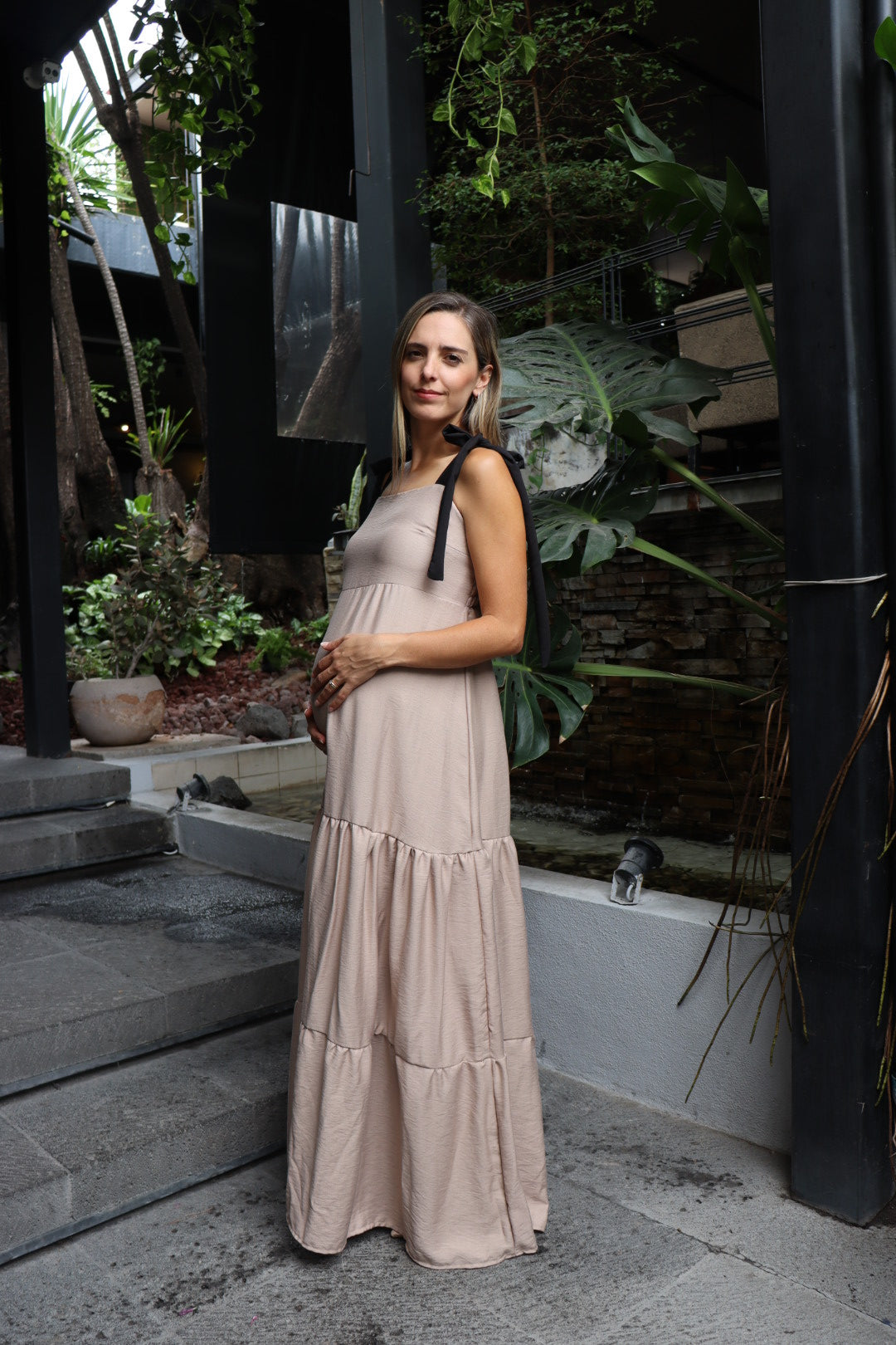 Vestido de Maternidad, Dalia Beige Tulum