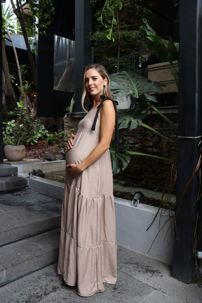 Vestido de Maternidad, Dalia Beige Tulum