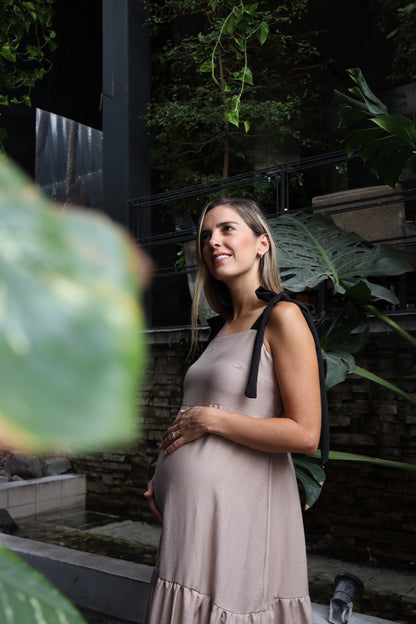 Vestido de Maternidad, Dalia Beige Tulum