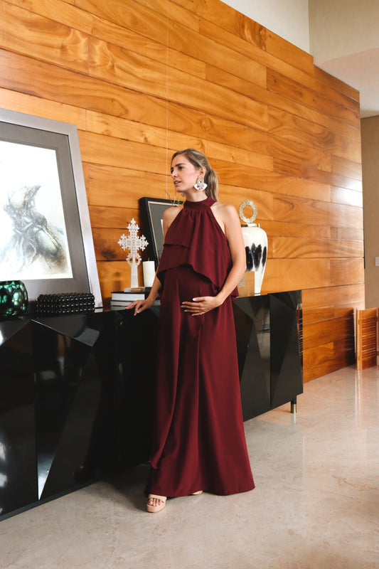 Vestido Ariel de maternidad y lactancia vino