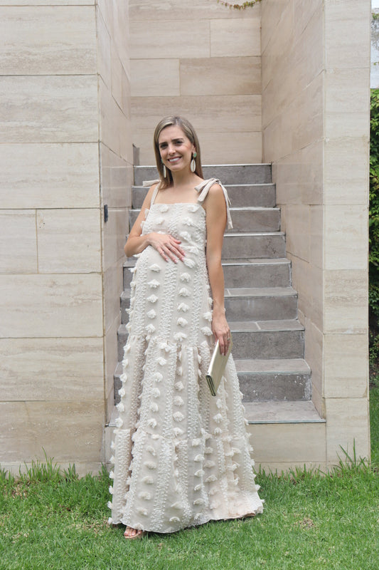 Vestido de Maternidad, Dalia Tela Pompones