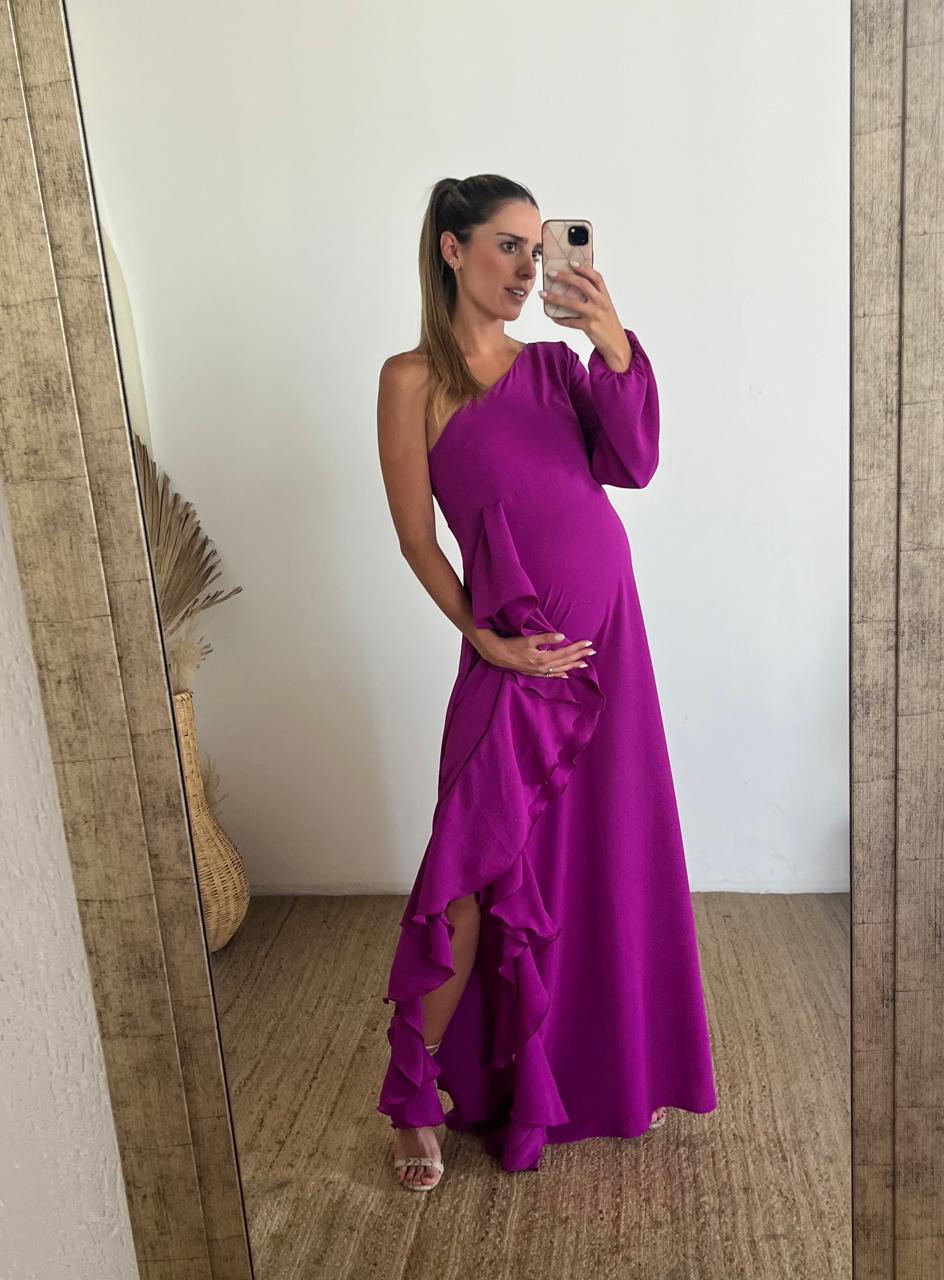 Vestido de maternidad Nancy mulberry