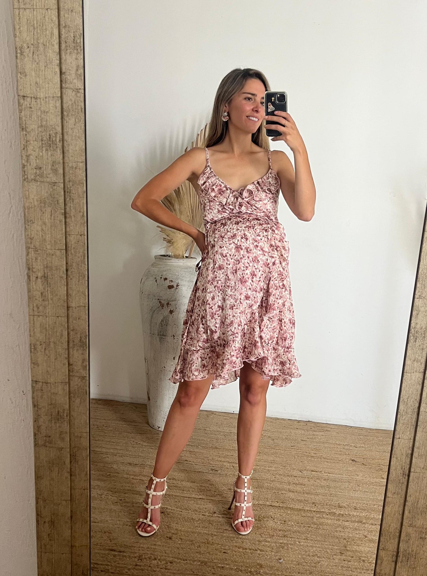 Vestido de maternidad Sarah, florecitas rosa pastel CH