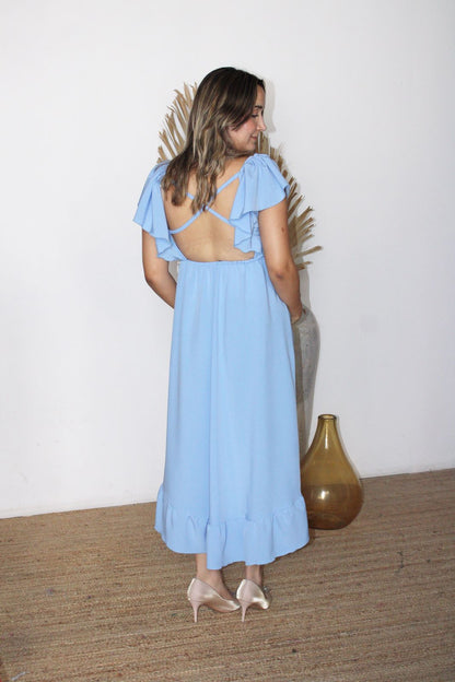 Vestido de Maternidad, Cristina/Carlota azul madrid
