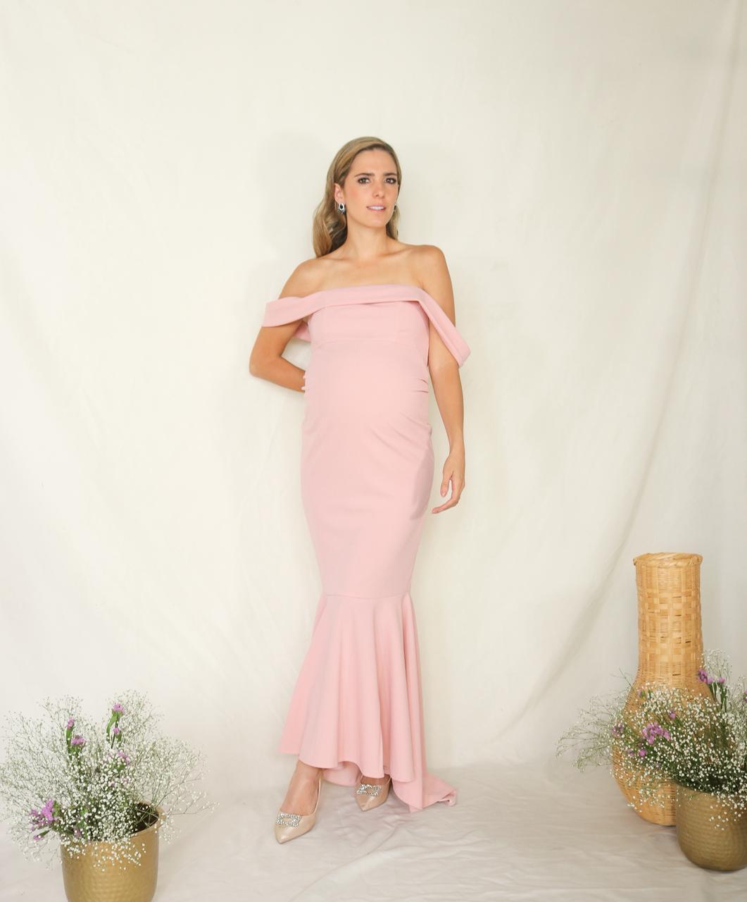Vestido de maternidad Renata, rosa claro vertigo M