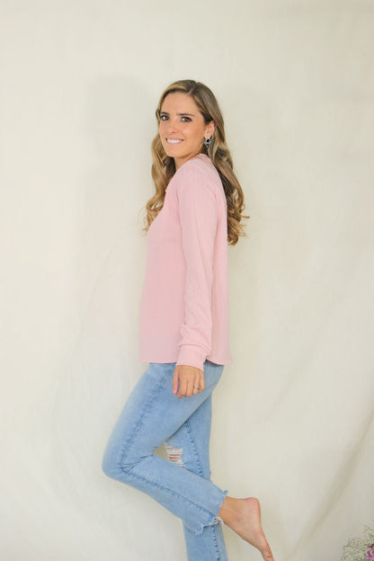 Blusa de lactancia Ruth, rosa textura CH