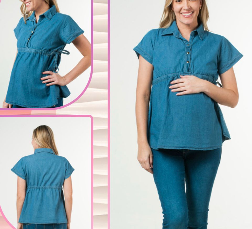 Blusa de maternidad mezclilla