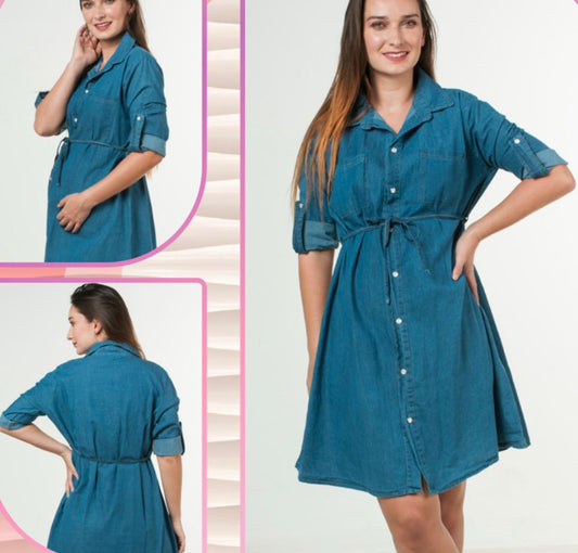 Vestido de maternidad mezclilla