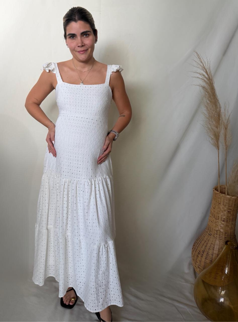 Vestido de Maternidad, Dalia Blanco Encaje