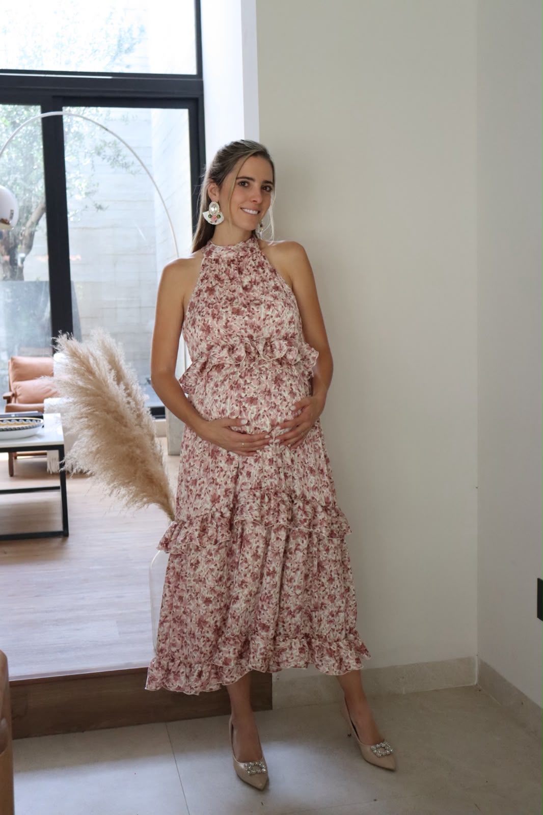 Vestido de maternidad, Victoria rosa florecitas