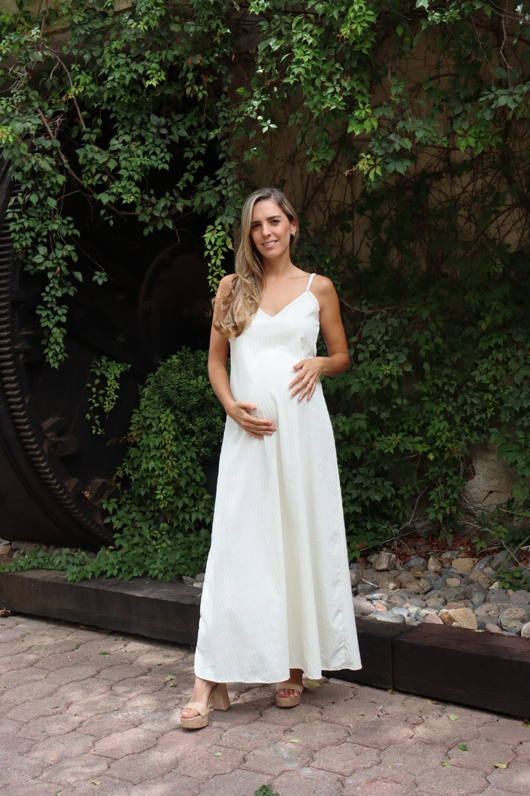 Vestido de Maternidad, Danusha ivory textura