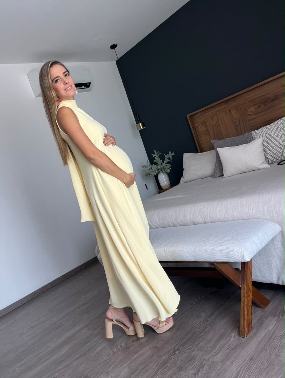 Vestido de maternidad Sonia Amarillo Cey