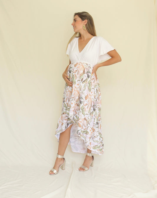 Vestido de Maternidad, Love Carlota Ivory con Otoño CH,G