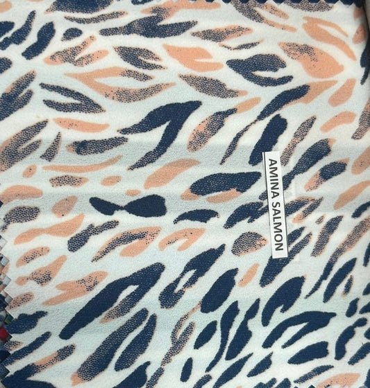 Tela Polyester amina salmon