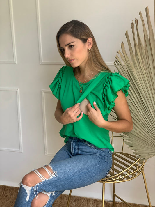 Blusa de lactancia, Adri Verde Vivo XG