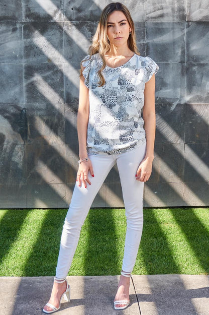 Blusa de Lactancia, Andy Blanco con Negro XG