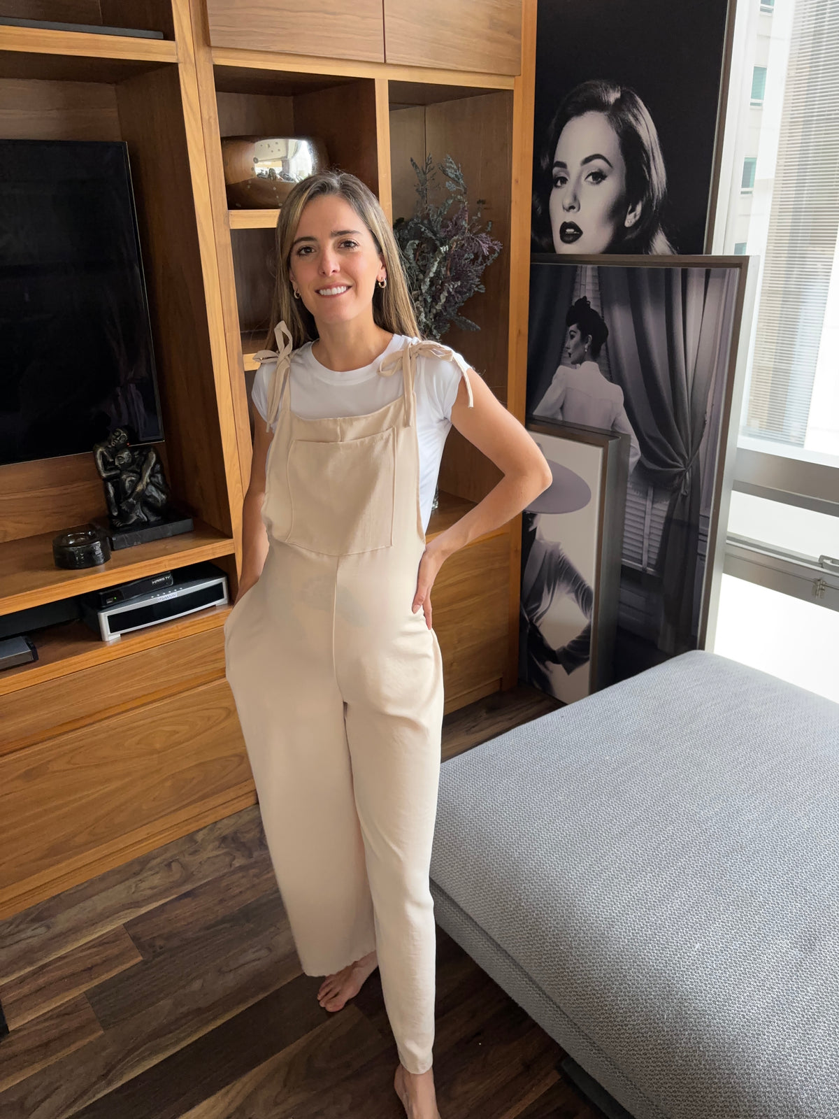 Jumpsuit de maternidad con lazo (varios colores)